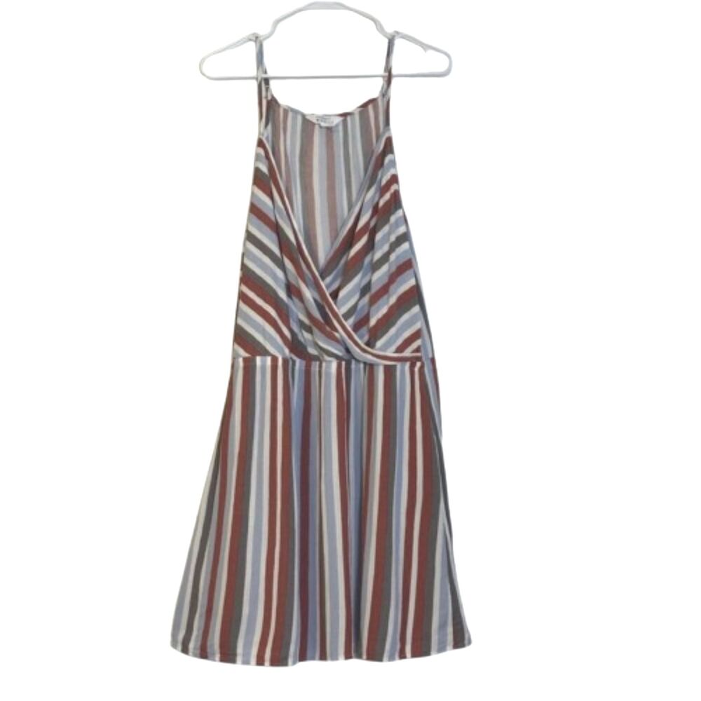 Market & Spruce Striped Gauzy Tank Dress Womens XXL Surplice Neckline Sundress